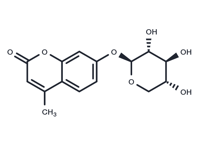4-Methylumbelliferyl-β-D-xylopyranoside Chemical Structure