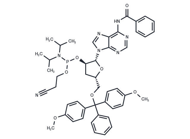 N6-Bz-5'-O-DMTr-3'-deoxyadenosine-2'-O-CED-phosphoramidite Chemical Structure