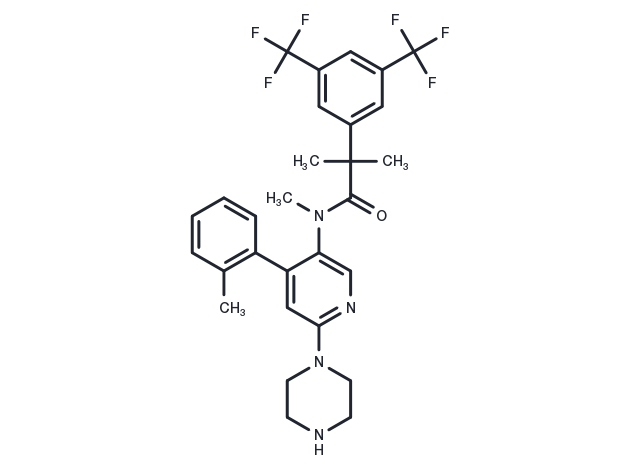 Netupitant metabolite N-desmethyl Netupitant Chemical Structure