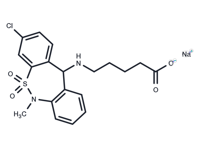 Tianeptine Metabolite MC5 sodium Chemical Structure