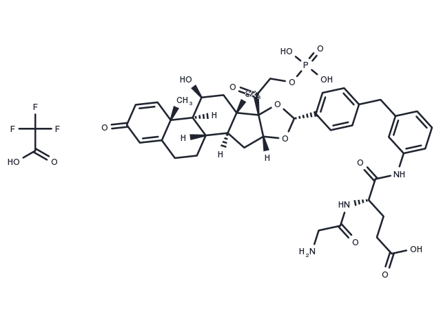 Glucocorticoid receptor agonist-1 phosphate Gly-Glu TFA Chemical Structure