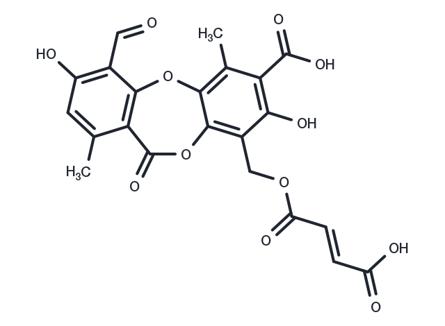Fumarprotocetraric acid Chemical Structure