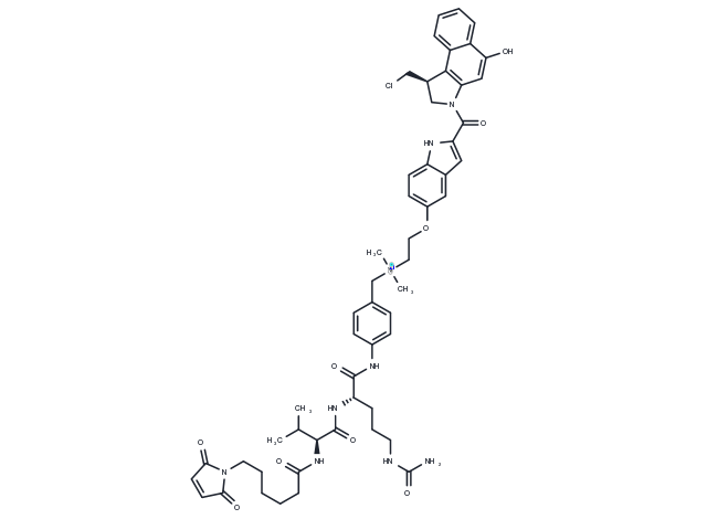 MC-Val-Cit-PAB-duocarmycin chloride Chemical Structure