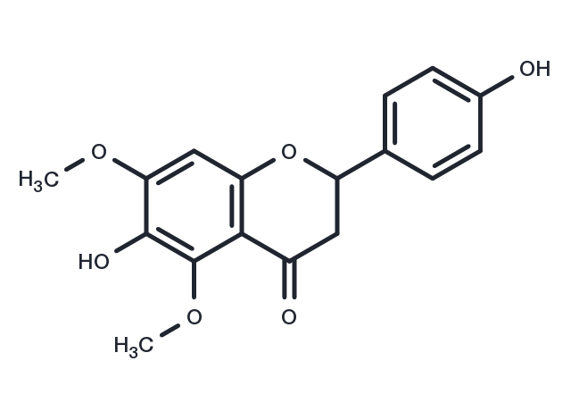 6,4'-Dihydroxy-5,7-dimethoxyflavanone Chemical Structure