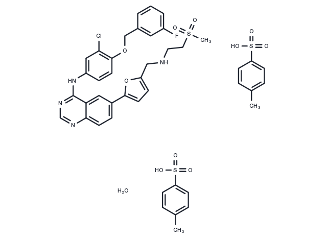 Lapatinib ditosylate monohydrate Chemical Structure