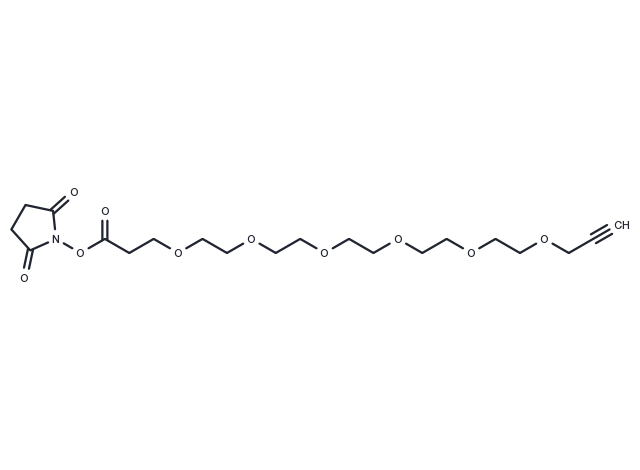 Propargyl-PEG6-NHS ester Chemical Structure