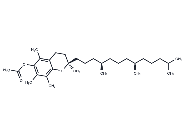 DL-α-tocopherol acetate Chemical Structure