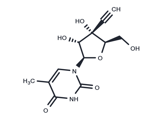 3’-beta-C-Ethynyl-5-methyluridine Chemical Structure