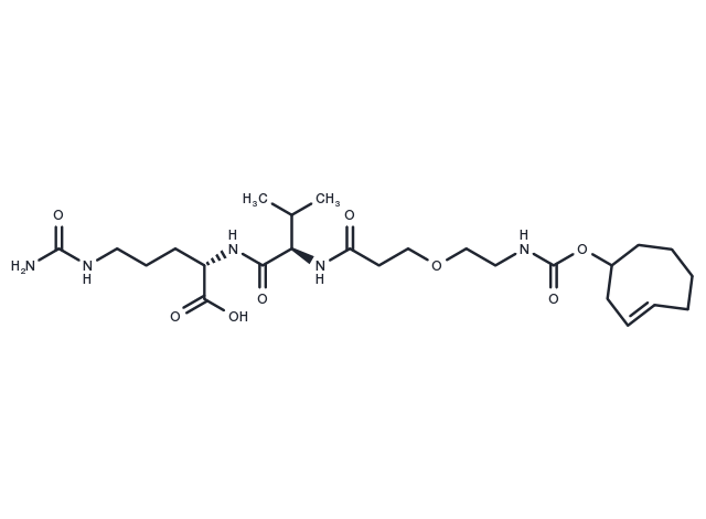 TCO-PEG1-Val-Cit-OH Chemical Structure
