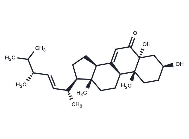 3β,5α-Dihydroxyergosta-7,22-dien-6-one Chemical Structure