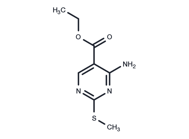 ETHYL 4-AMINO-2-(METHYLTHIO)PYRIMIDINE-5-CARBOXYLATE Chemical Structure