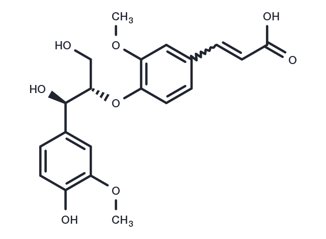 Erythro-guaiacylglycerol-β-ferulic acid ether Chemical Structure