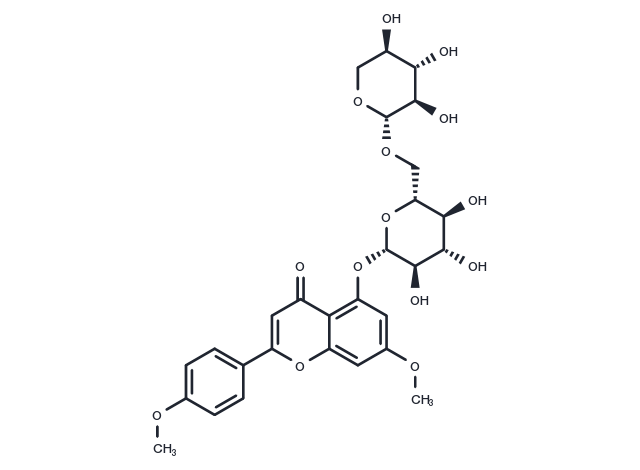 7,4'-Di-O-methylapigenin 5-O-xylosylglucoside Chemical Structure