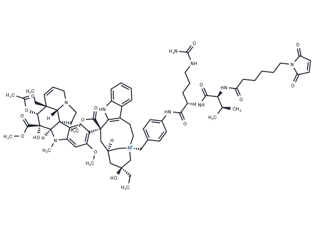 MC-Val-Cit-PAB-vinblastine Chemical Structure