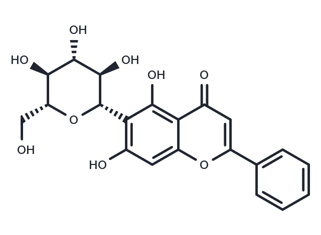 Chrysin 6-C-glucoside Chemical Structure