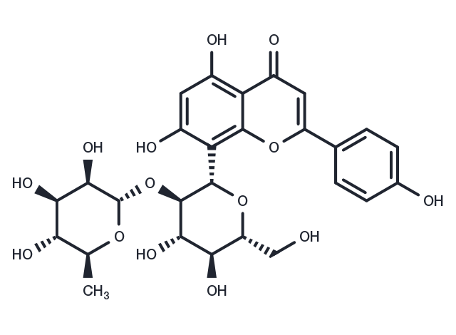 Vitexin-2"-O-rhamnoside Chemical Structure