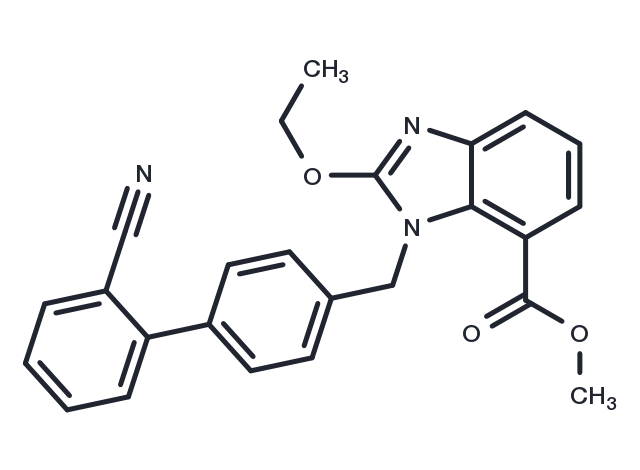 Methyl 1-((2'-cyano-[1,1'-biphenyl]-4-yl)methyl)-2-ethoxy-1H-benzo[d]imidazole-7-carboxylate Chemical Structure
