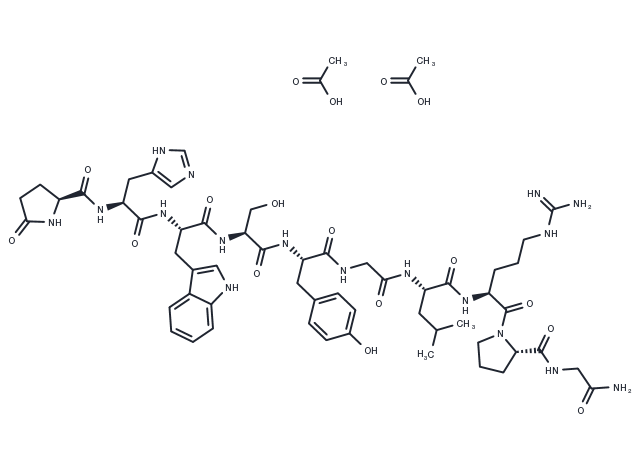 Gonadorelin Acetate (33515-09-2 free base) Chemical Structure