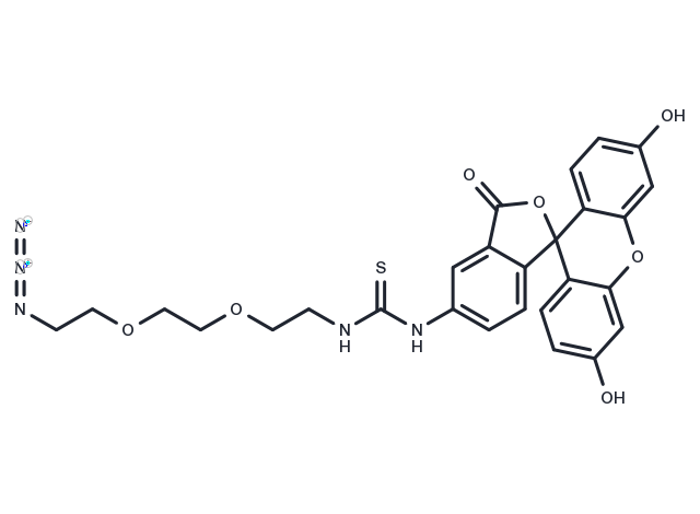 Fluorescein-thiourea-PEG2-azide Chemical Structure