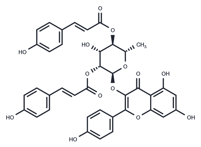 2'',4''-Di-O-(E-p-coumaroyl)afzelin Chemical Structure