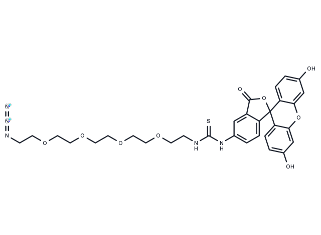Fluorescein-thiourea-PEG4-azide Chemical Structure