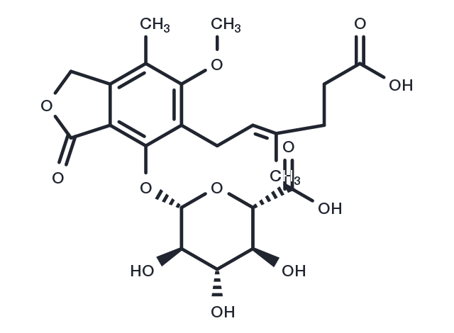 Mycophenolic acid-β-D-glucuronide solution Chemical Structure