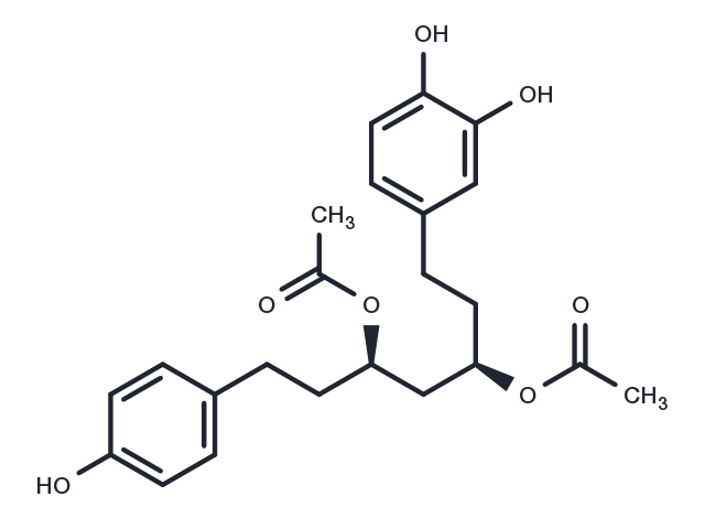 1-(3,4-Dihydroxyphenyl)-7-(4-hydroxyphenyl)heptane-3,5-diyl diacetate Chemical Structure