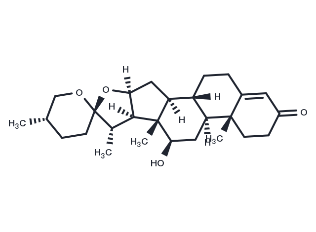 (25S)-12β-Hydroxyspirost-4-en-3-one Chemical Structure