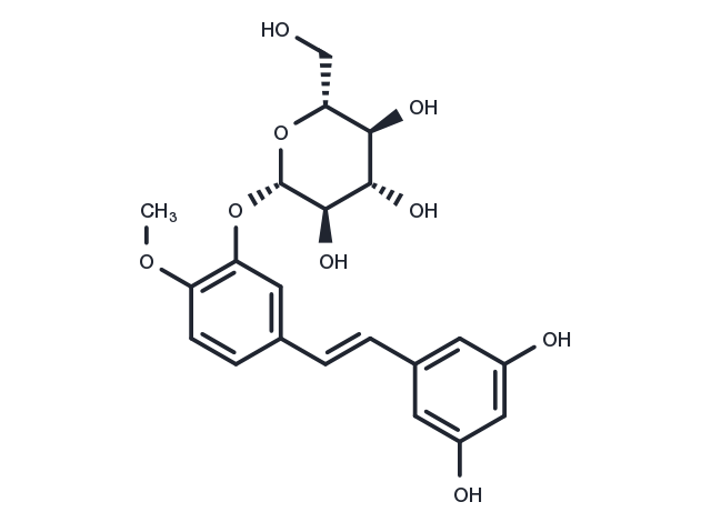 Rhapontigenin 3'-O-glucoside Chemical Structure