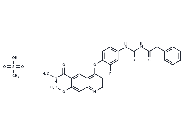 Pamufetinib mesylate Chemical Structure