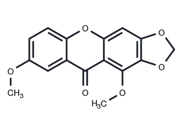 1,7-Dimethoxy-2,3-methylenedioxyxanthone Chemical Structure