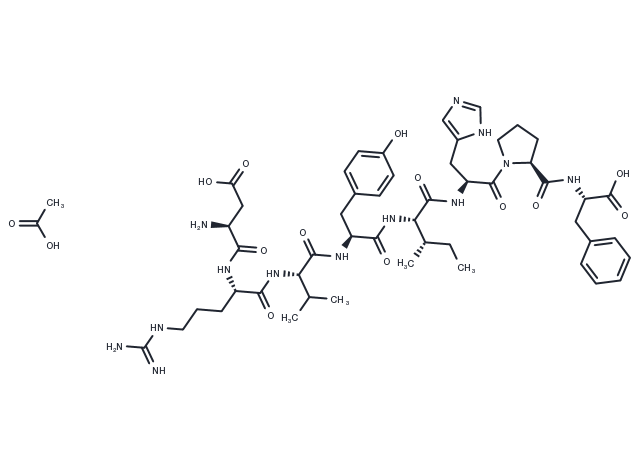 Angiotensin II human acetate Chemical Structure