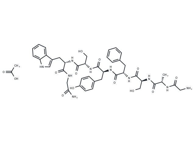 Leucokinin VIII acetate Chemical Structure