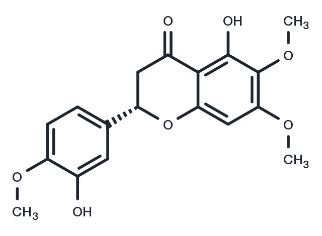 3',5-Dihydroxy-4',6,7-trimethoxyflavanone Chemical Structure