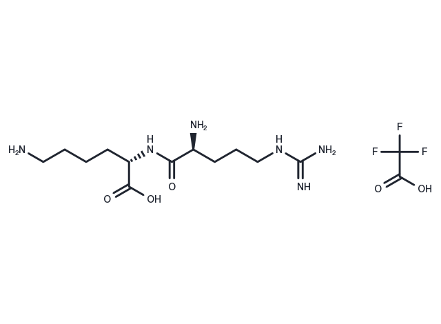H-Arg-Lys-OH TFA (40968-46-5 free base) Chemical Structure