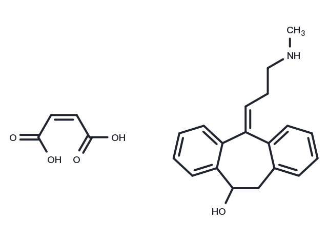 (E)-10-Hydroxynortriptyline maleate Chemical Structure