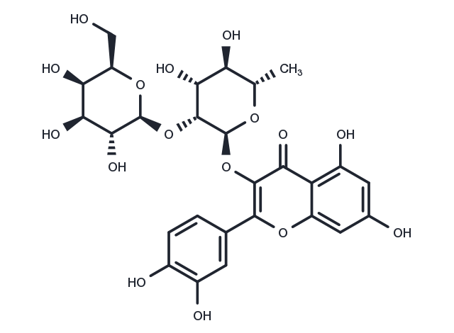 Quercetin 3-galactosyl(1→2)rhamnoside Chemical Structure
