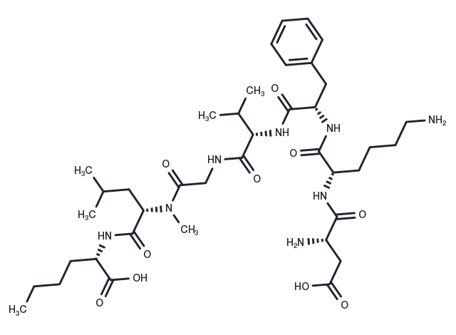 [Lys5,MeLeu9,Nle10]Neurokinin A(4-10) Chemical Structure