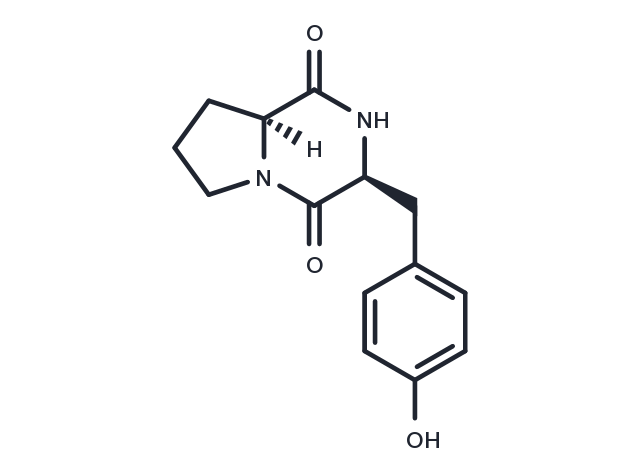 cyclo(L-Pro-L-Tyr) Chemical Structure