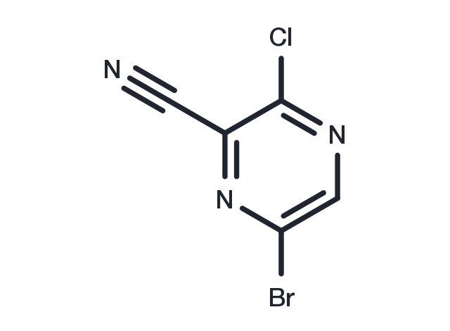 6-Bromo-3-chloropyrazine-2-carbonitrile Chemical Structure