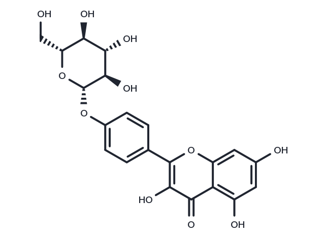 Kaempferol-4'-O-beta-D-glucopyranoside Chemical Structure