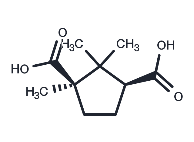 (1R,3S)-(+)-Camphoric acid Chemical Structure