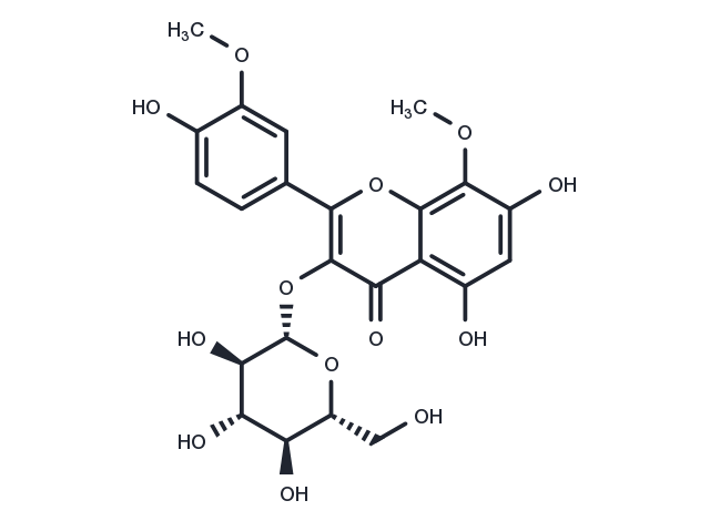 Limocitrin 3-β-D-glucose Chemical Structure