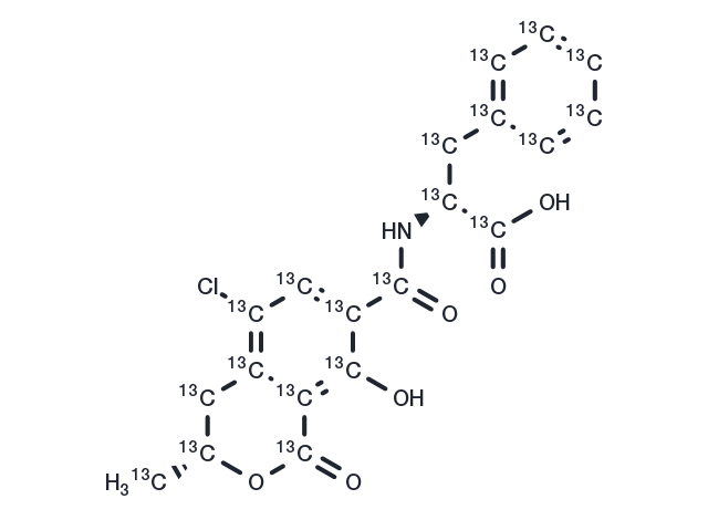 Ochratoxin A-13C20 Chemical Structure