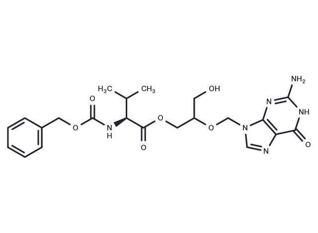 N-Carbobenzyloxy-L-valinyl-ganciclovir Chemical Structure