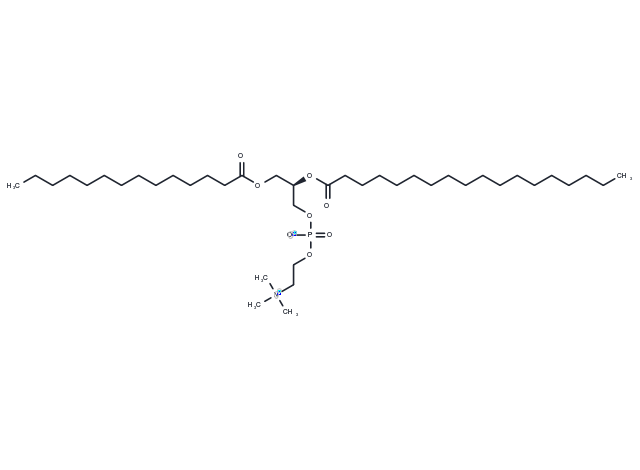 1-Myristoyl-2-stearoyl-sn-glycero-3-phosphocholine Chemical Structure