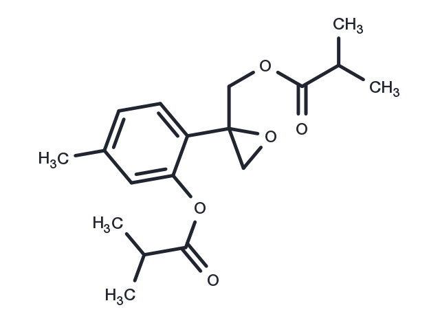 10-​Isobutyryloxy-​8,​9-​epoxythymol isobutyrate Chemical Structure