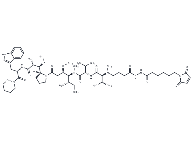 MC-Alkyl-Hydrazine Modified MMAF Chemical Structure