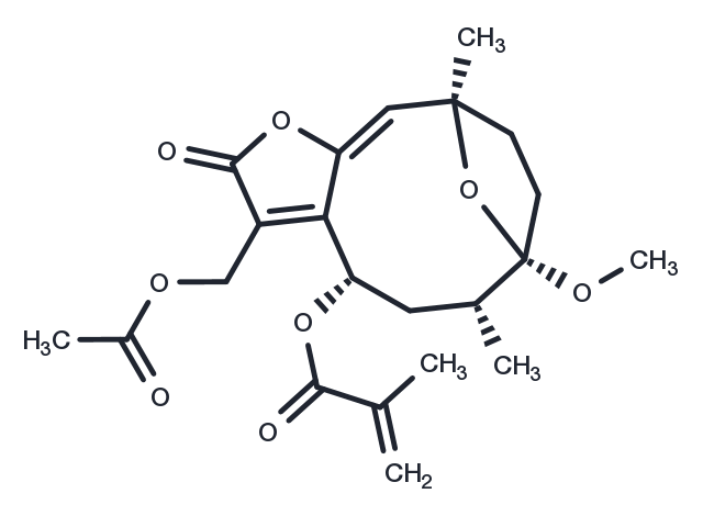 8alpha-(2-Methylacryloyloxy)-1-O-methylhirsutinolide 13-O-acetate