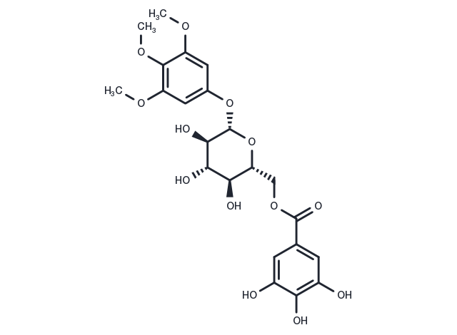 3,4,5-Trimethoxyphenyl-(6-O-galloyl)-O-beta-D-glucopyranoside Chemical Structure